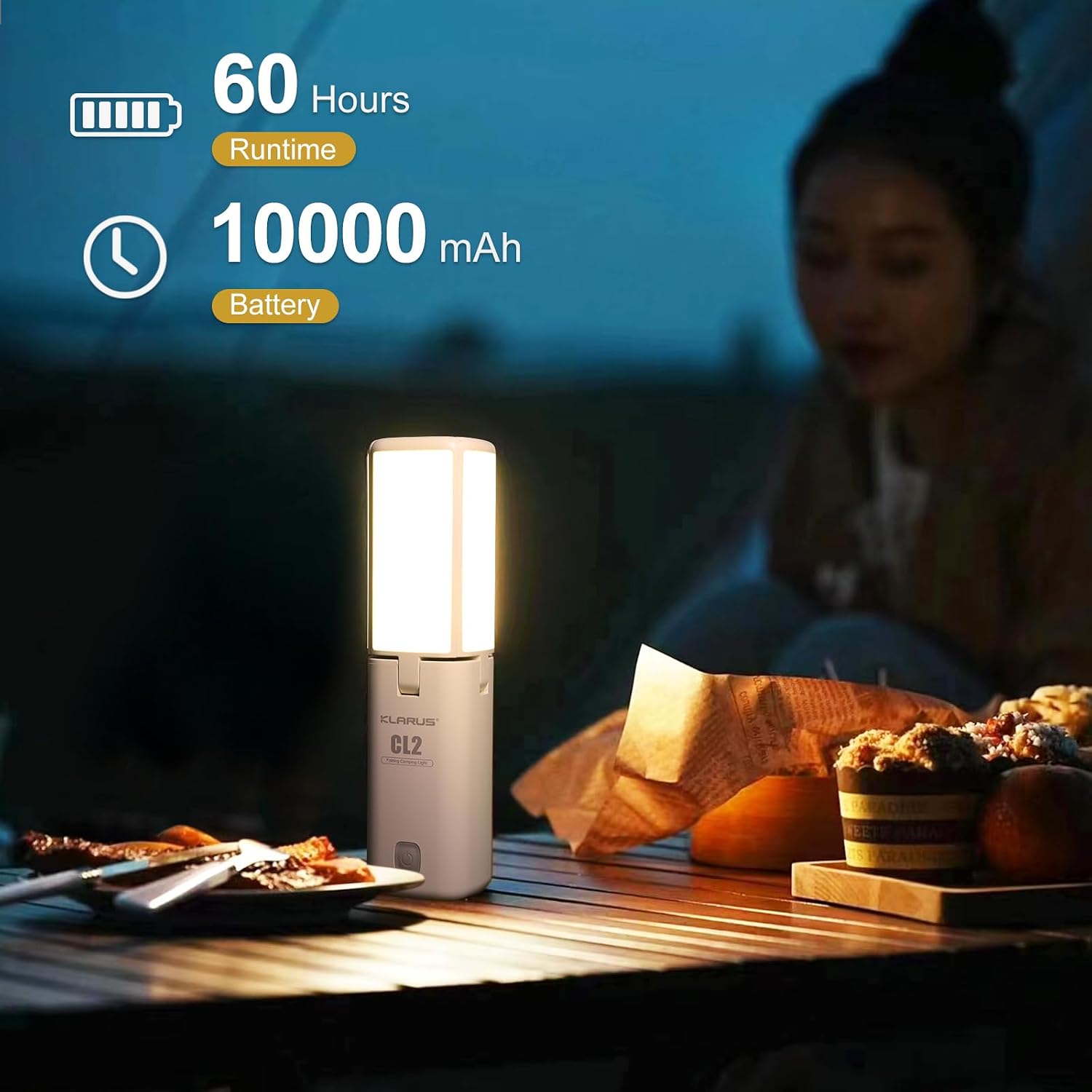 Foldable Rechargeable Camping Lantern 750LM Waterproof Tent Light