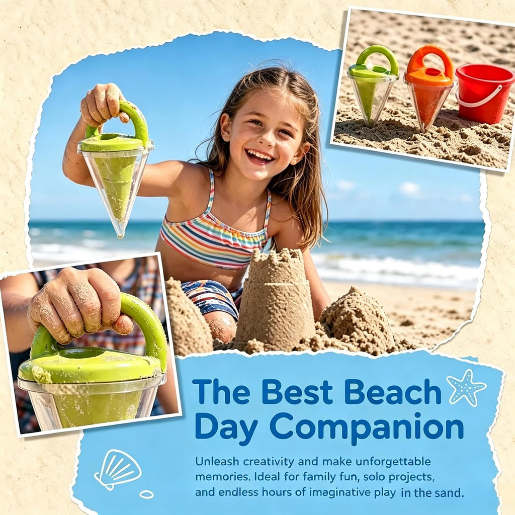 Beach Sand Sifting Funnel, Drippy Sand Castle Maker Toy