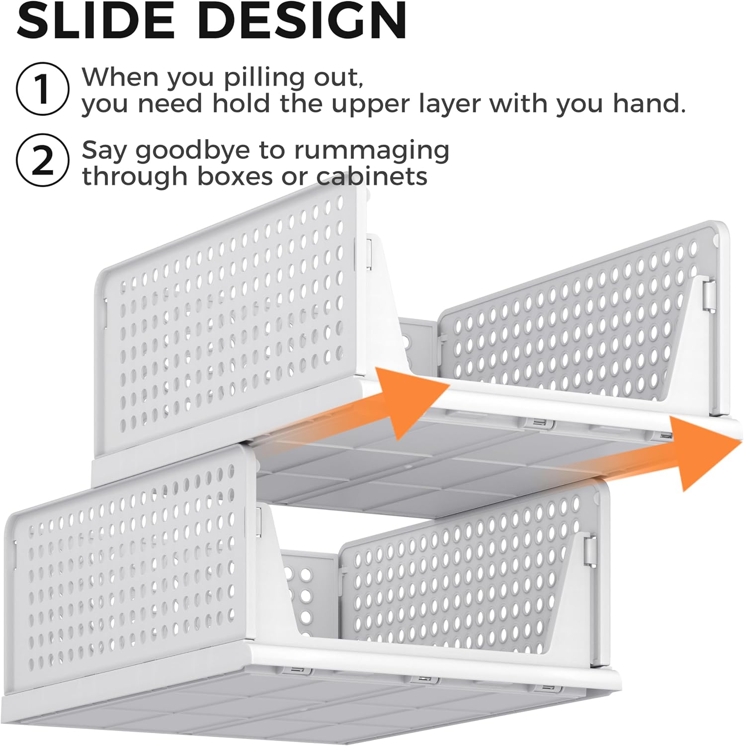 Stackable Closet Storage Basket - Stackable Storage Bins
