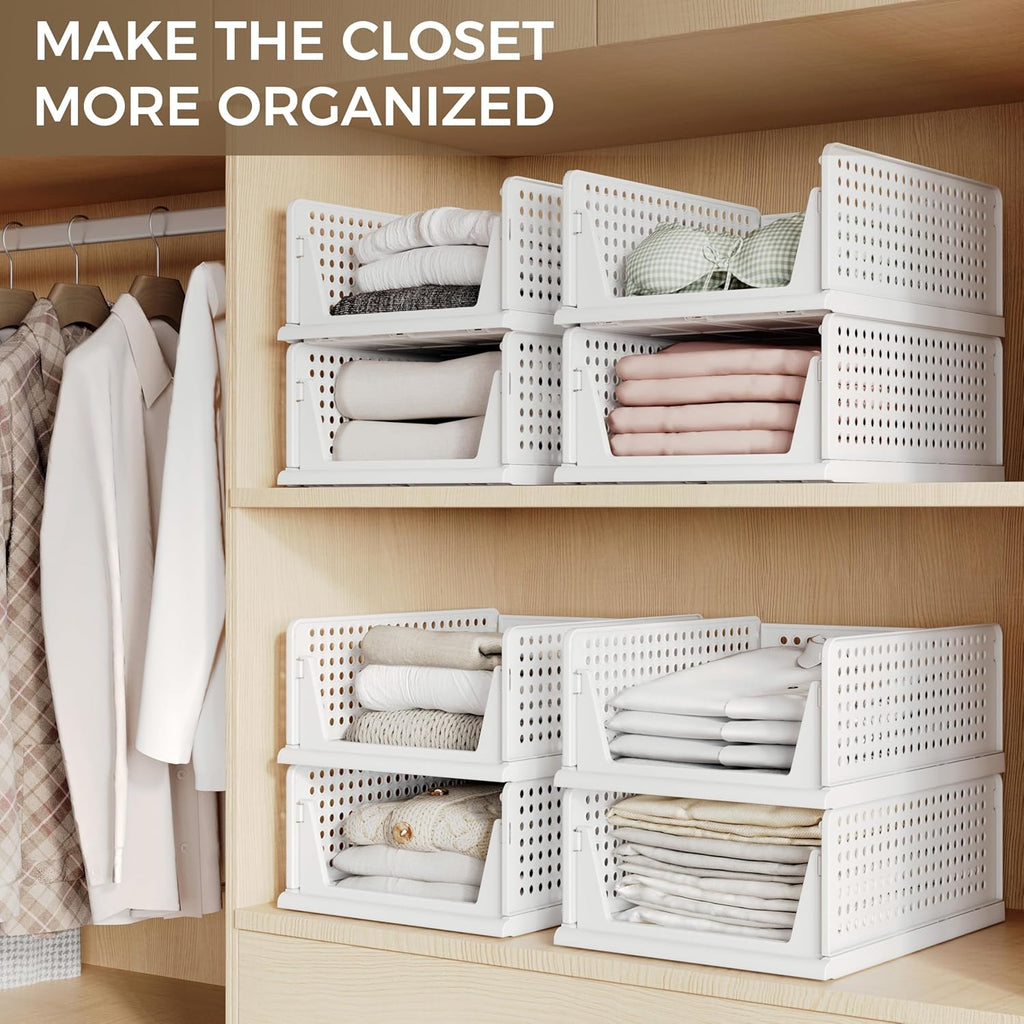 Stackable Closet Storage Basket - Stackable Storage Bins