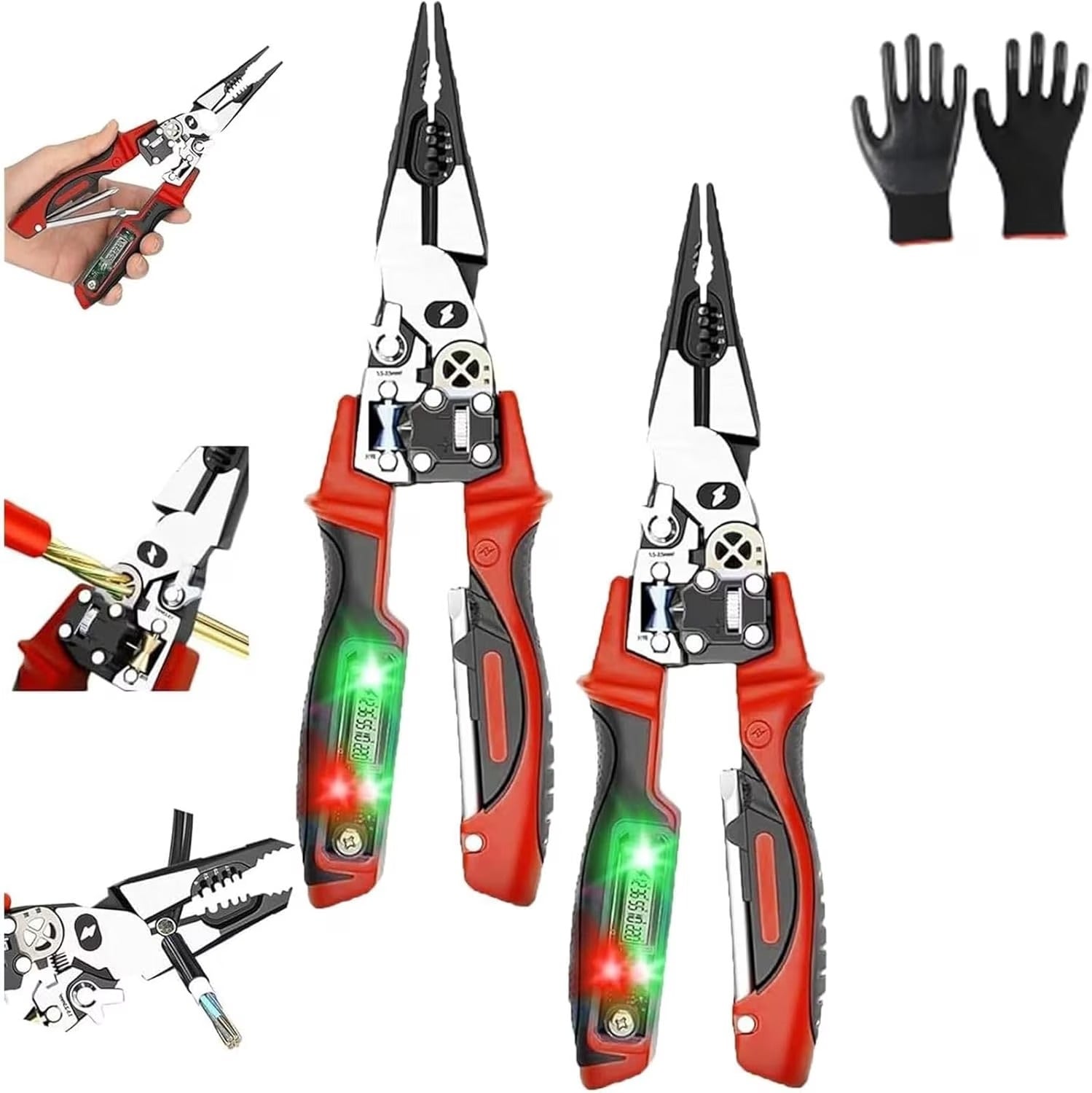 Multifunctional Digital Display Electrician Wire Stripping Test Pliers