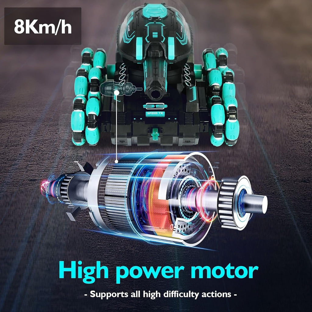 2.4G Gesture RC Tank, Water Bullet Shooting Stunt Car with Lights Music