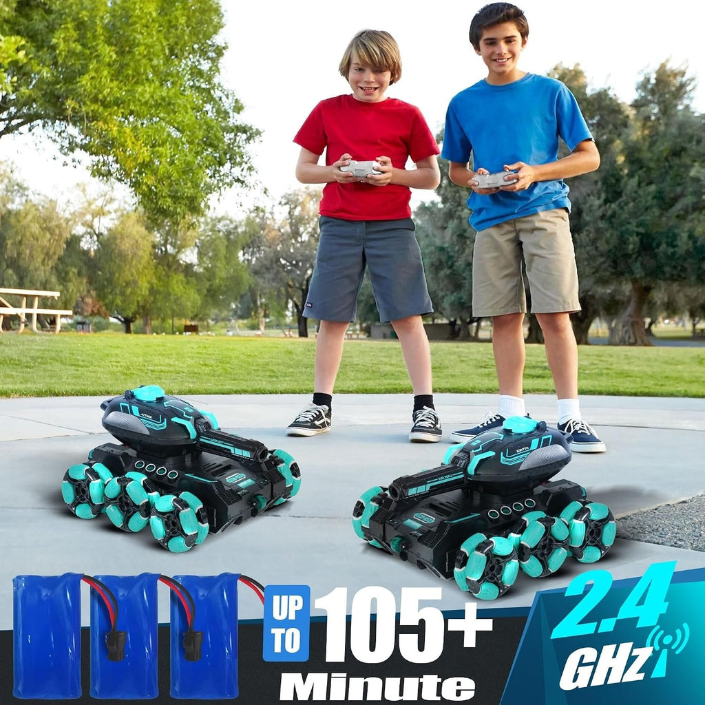 2.4G Gesture RC Tank, Water Bullet Shooting Stunt Car with Lights Music